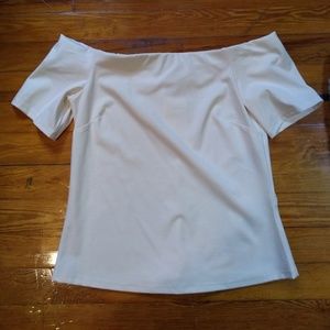 Cream Stretch Bardot Top